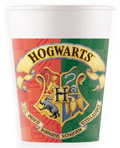 PAPIEROVÉ ŠÁLKY Rokfortské domčeky HARRY POTTER 200ml 8 ks