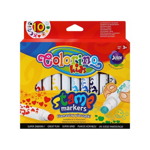 Colorino fixy, pečiatky, pečiatky, 10 farieb