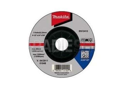 MAKITA A-80933 BRÚSNY KOTÚČ KOVOVÝ 125x6mm