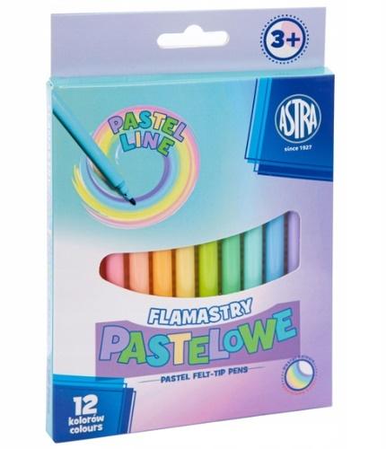 Fixky, pastelové fixky, 12 farieb CX Astra