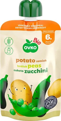 Zemiakovo-hráškovo-cuketové jedlo po 6 mesiacoch BIO OVKO