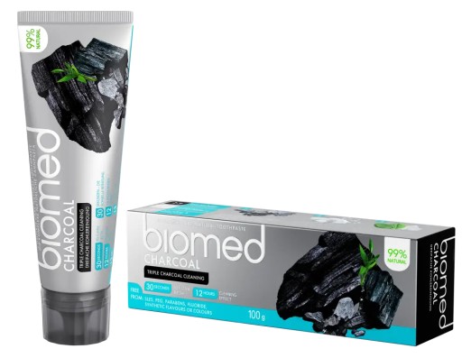 Biomed zubná pasta 100G drevené uhlie s uhlím