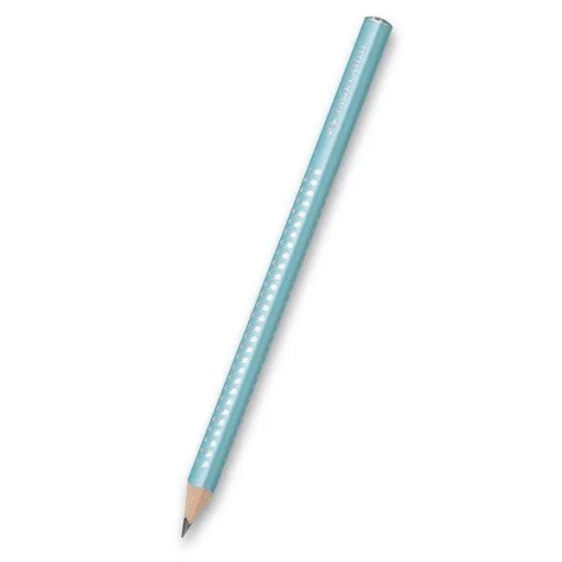 Trojhranná ceruzka Sparkle Jumbo Faber-Castell B, tyrkysová