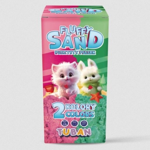 SET FUFFY SAND RUŽOVÁ a ZELENÁ 2x70g