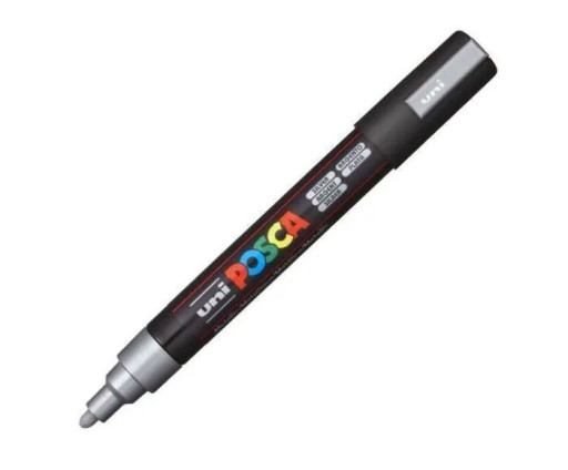 Pigmentový fix Posca. striebro (26). PC-5M UNI