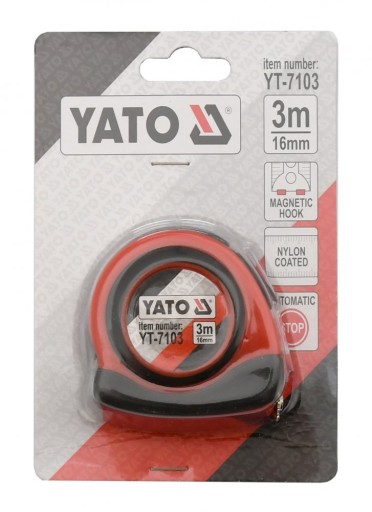 YATO ROLLING MEASURE 3MX16MM NYLON, MAGNET