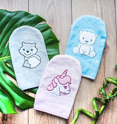 BabyOno NATURAL BAMBOO bambusová žínka pre deti, šedá