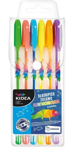 FLUORESCENTNÉ GÉLOVÉ PERÁ 6 farieb KIDEA