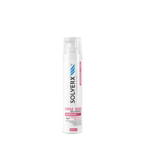 SOLVERX Krém 50SPF UV ochrana na tvár na deň 50ml