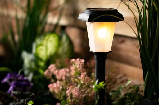 LED solárne svietidlo GOLDLUX, čierne, 39 cm