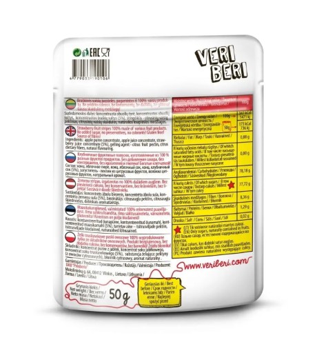 Veri beri vegánske jahodové pektínové želé 50 g