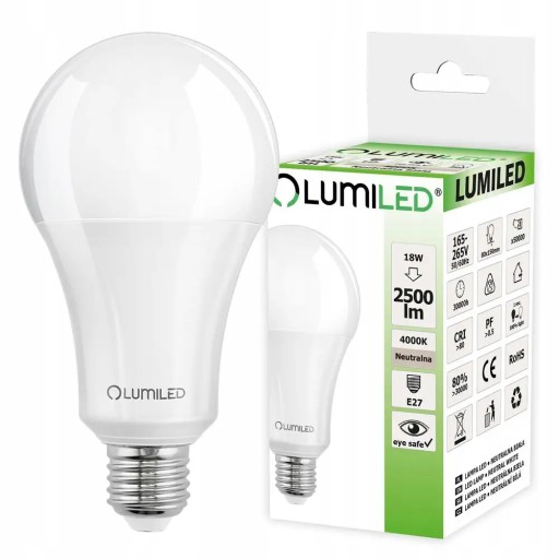 LUMILED ŽIAROVKA 18W = 150W 4000K 2500lm E27
