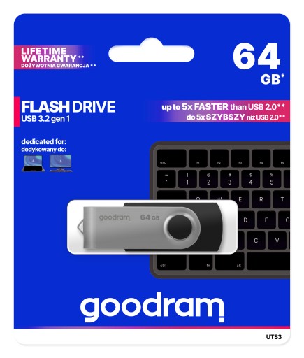 GOODRAM TWISTER BLACK 64 GB USB 3.0