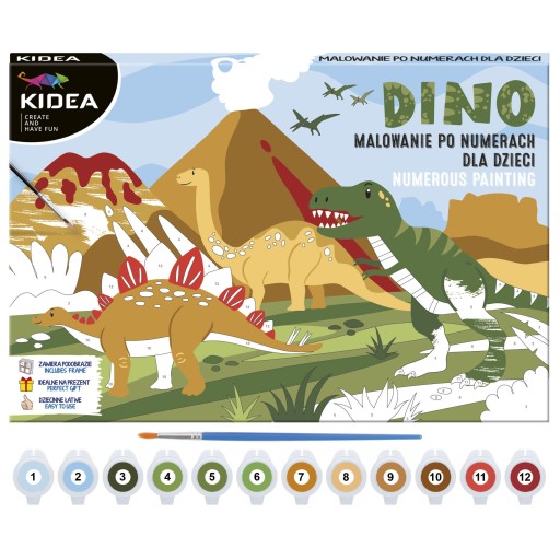 MAĽBA PODĽA ČÍSEL DINOSAURS KIDEA