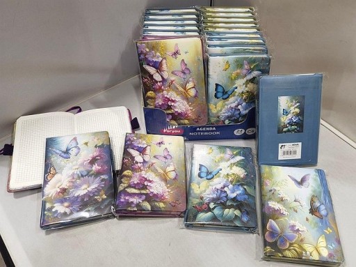 Zápisník dekoračný károvaný diár Butterflies Adar