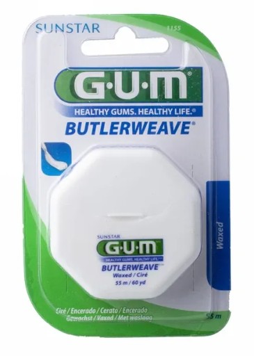 Gum Butlerweave voskovaná zubná niť 55 m