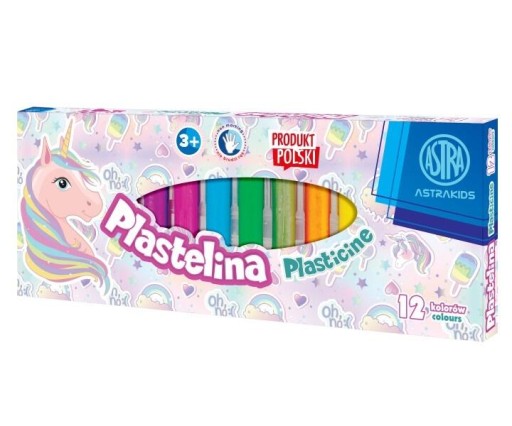 Jednorožec školská plastelína Unicorn 12col ASTRA