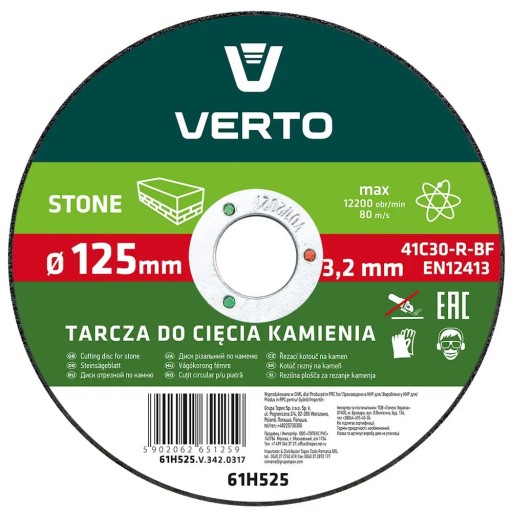 Kotúč na rezanie kameňa 125 x 3,2 x 22,2 mm