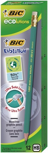 EVOLUTION ceruzka s gumou, 12 ks