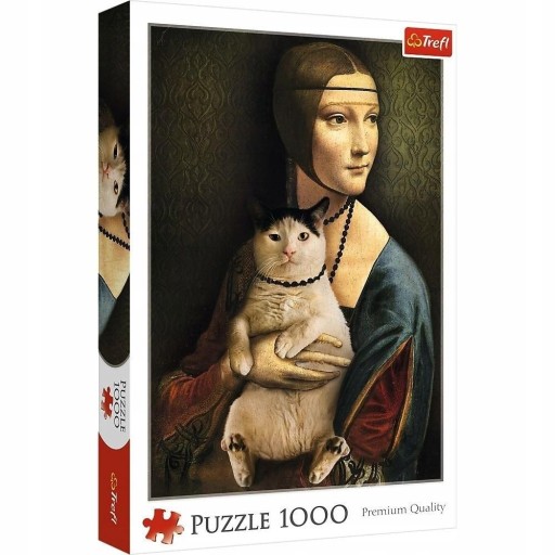 Puzzle 1000 Dáma s mačkou TREFL 10663