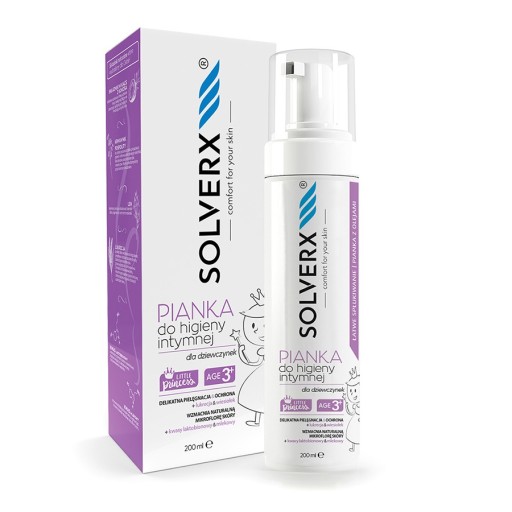 SOLVERX Pena na intímnu hygienu pre dievčatá 200ml
