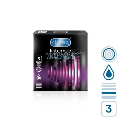 DUREX Intense stimulačné kondómy 3 ks