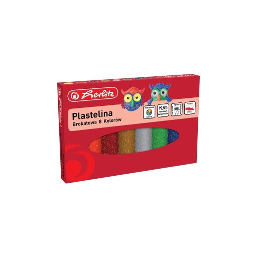 ŠKOLSKÉ Plastelína 8 FAREB GLITROVÉ HERLITZ