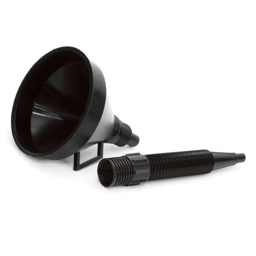 Lievik s rovnou rúrkou, 2 diely, čierny