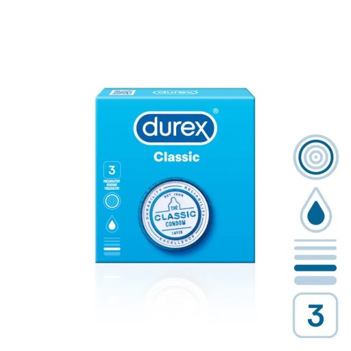 Durex CLASSIC kondómy 3 ks.
