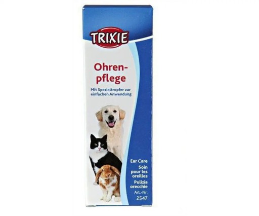 TEKUTÉ KVAPKY NA ČISTENIE UŠI PSIOV, MAČIEK A PSOV 50ml