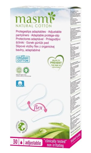 Masmi Elastické ekologické vložky COTTON 24 ks