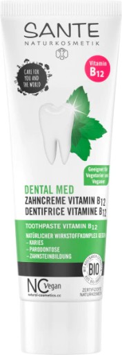 Sante zubná pasta SAGE/vitamín B12/fluorid 100% BIO