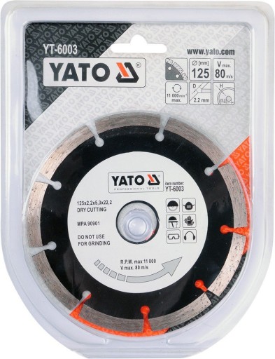 Segmentový diamantový kotúč 125 mm YT-6003 YATO