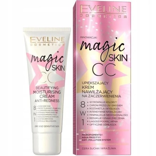 Eveline Magic Skin CC krém proti začervenaniu 8v1