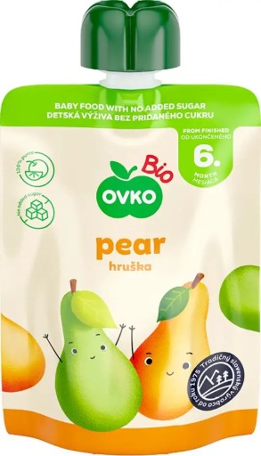 Hruškové pyré po 6. mesiaci veku BIO OVKO