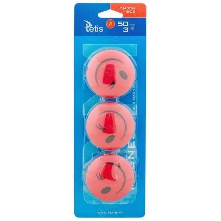 MAGNETY NA DOSKY RED SMILES 50 MM 3 KUS BLISTER TETIS GM304-SC3