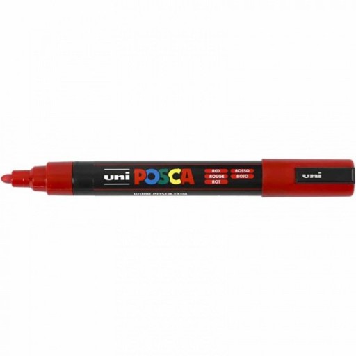 Posca červený pigmentový fix. PC-5M UNI