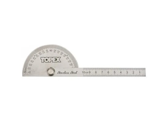 Uhlomer 180 stupňov s pravítkom 100 mm
