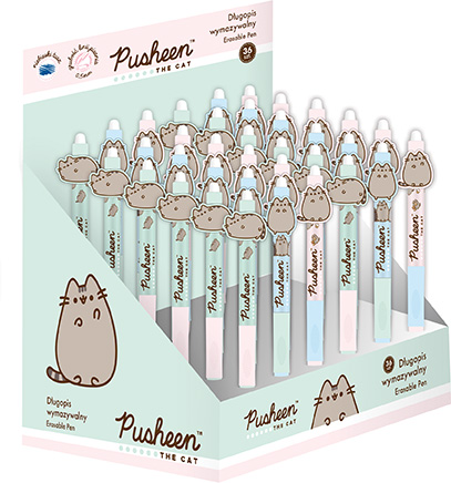 Automaticky zmazateľné guľôčkové pero s ergonomickým úchopom PUSHEEN