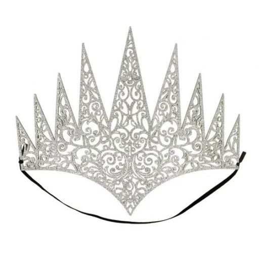 Korunka ľadovej kráľovnej Elzy Elza Frozen Silver Veľký karnevalový ples