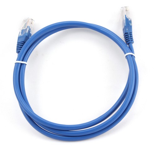 Gembird PP12-1M/B UTP sieťový kábel kat.5e, prepojovací kábel RJ-45 1 m