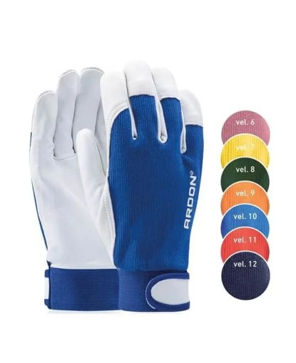 Montér pracovné rukavice HOBBY Odolnosť kozej kože EN388/420 8
