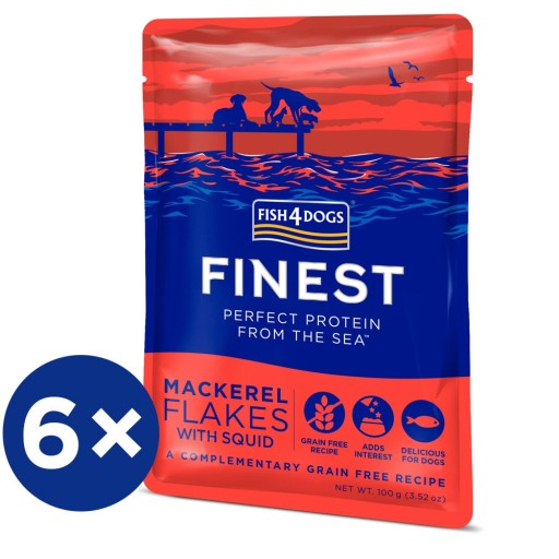 Fish4Dogs MAKERELA S chobotnicou 100g pena pre psov