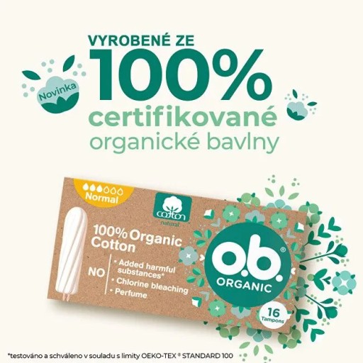 Organické tampóny Normal 16 ks.