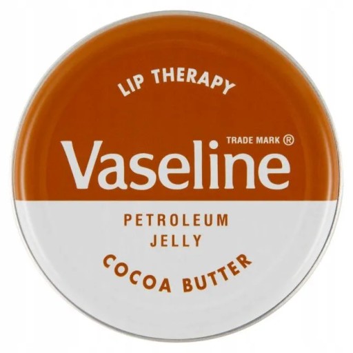 Balzam na pery Vaseline Lip Therapy Tin Cocoa Butter v kovovej plechovke 20 g