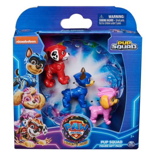 PAW PATROL THE MIGHTY MOVIE SKVELÁ FILMOVÁ SÚPRAVA 3 POSTAVIEK CHASE SKYE MARSHALL