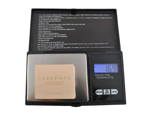 Precízna vrecková váha na šperky 500g x 0,1g s chlopňou