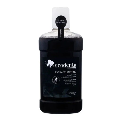 ECODENTA Ústna voda s čiernym uhlím 480 ml