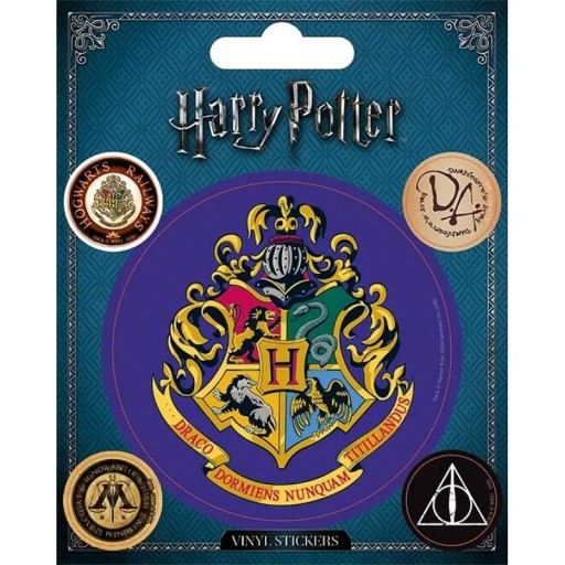 Sada 5 nálepiek z filmu Harry Potter Rokfort