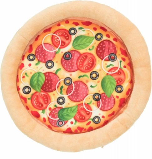 Pizza, hračka, pre psa, plyšová, 26 cm, šuštia